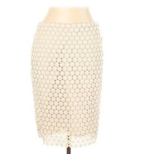 Charter Club off white crochet skirt